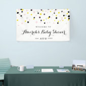 Pink und gelb Confetti Polka Dots Babydusche Banner (Messeveranstaltung)