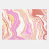 Pink und gelb gestrichenes Papier für das Muster f (Vorderseite)