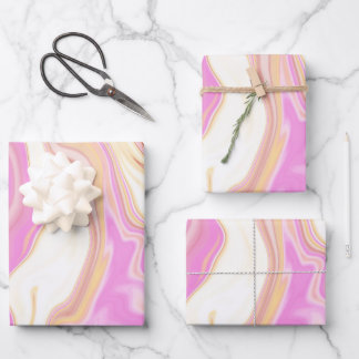 Pink und gelb gestrichenes Papier für das Muster f