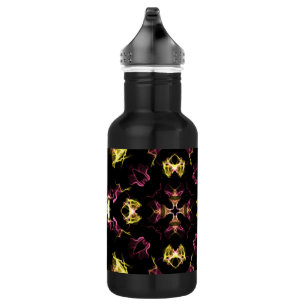 Pink und gelb Mandala Edelstahlflasche