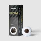 Pink und gelb Mandala Golfball (Verpackungen)