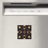Pink und gelb Mandala Magnet (In Situ (Geschirrspüler))