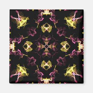 Pink und gelb Mandala Magnet