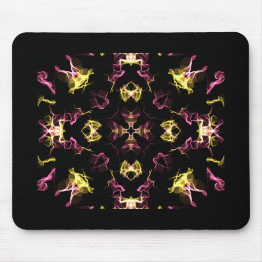 Pink und gelb Mandala Mousepad (Vorne)