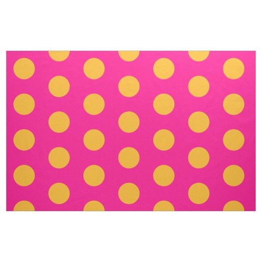 Pink und gelb Polka Dock Combed Baumwollstoff Stoff (Fat Quarter (45,7 x 55,9 cm))