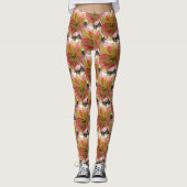 Pink und Gelb Tulip Leggings (Vorderseite)