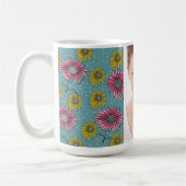 Pink und Gelb, Whimsisches, benutzerdefiniertes Fo Kaffeetasse (Links)