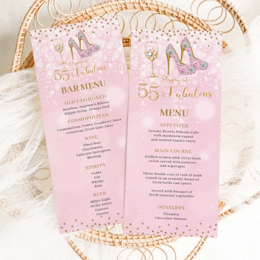 Pink und Gold 55 und köstliche Cocktails Bar...... Menükarte