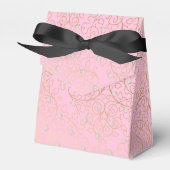 Pink und Gold Baby Dusche Gefallen Zelt Geschenkschachtel (Vorderseite)