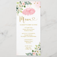 Pink und Gold Ballerina Tutu Baby Duschmenü