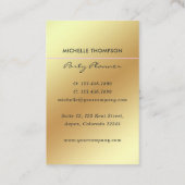 Pink und Gold Ballon Party Plane Business Card Visitenkarte (Rückseite)