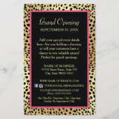 Pink und Gold Cheetah Print Boutique Grand Opening Flyer (Hinten)