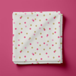 Pink und Gold Confetti Dots Stoff