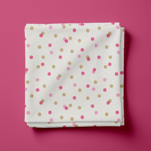 Pink und Gold Confetti Dots Stoff