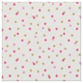Pink und Gold Confetti Dots Stoff (Nahaufnahme)