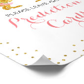 Pink und Gold Dino Verließ Ihr Wahrzeichen Poster (Ecke)