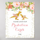 Pink und Gold Dino Verließ Ihr Wahrzeichen Poster (Vorne)