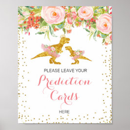 Pink und Gold Dino Verließ Ihr Wahrzeichen Poster