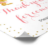 Pink und Gold Dino Vielen Dank für Ihr Kommen Guns Poster (Ecke)