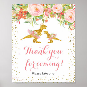 Pink und Gold Dino Vielen Dank für Ihr Kommen Guns Poster