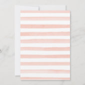 Pink und Gold Floral Pumpkin Girl Baby Dusche Einladung (Rückseite)