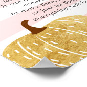 Pink und Gold Floral Pumpkin Spate Night Diapers Poster (Ecke)