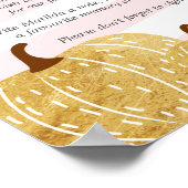 Pink und Gold Floral Pumpkin Time Kapsel Poster (Ecke)