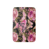 Pink und Gold Foil Bläschen Muster Badematte (Vorderseite Vertikal)