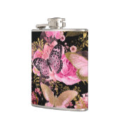 Pink und Gold Foil Bläschen Muster Flachmann (Links)