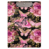 Pink und Gold Foil Bläschen Muster Klemmbrett (Vorderseite)