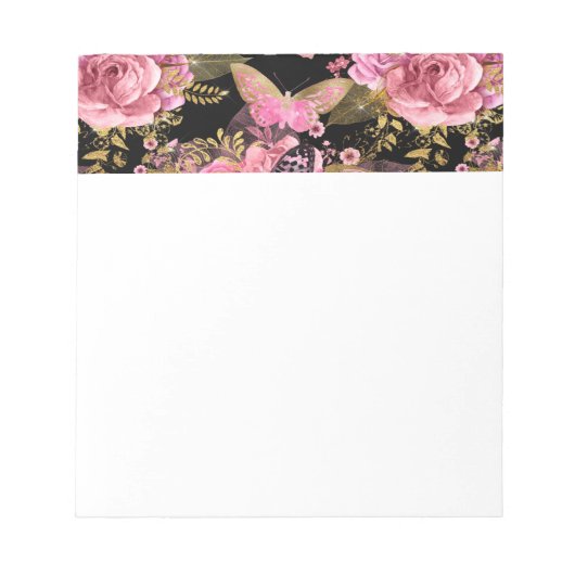 Pink und Gold Foil Bläschen Muster Notizblock (Vorderseite)