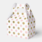Pink und Gold Foil Polka Dot Muster Geschenkschachtel (Vorderseite)