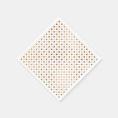 Pink und Gold Foil Polka Dot Muster Serviette (Ecke)