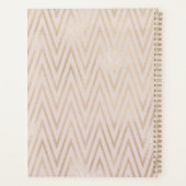 Pink und Gold Geometric Musterplaner Planer (Rückseite)