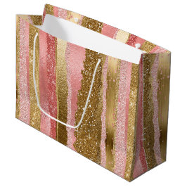 Pink und Gold Glam Geschenktasche Große Geschenktüte