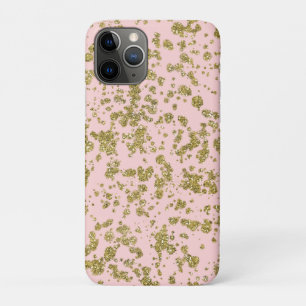 Pink und Gold Glitter Girly Glam moderne Spritzer Case-Mate iPhone Hülle
