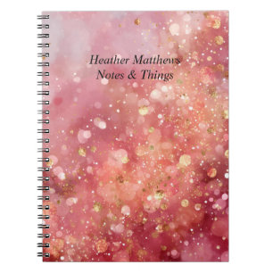 Pink- und Gold-Glitter Notizblock
