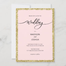 Pink und Gold Glitzer Dots Hochzeit