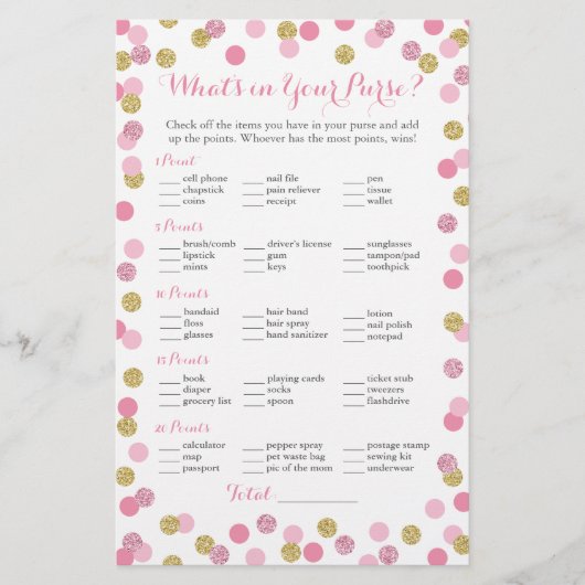 Pink und Gold Glitzer Was ist in deinem Handyspiel (Vorderseite)