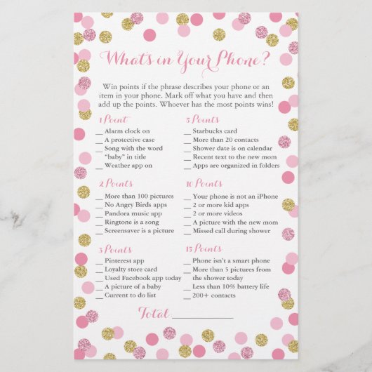 Pink und Gold Glitzer Was steckt in deinem Handysp (Vorderseite)