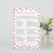 Pink und Gold Glitzer Was steckt in deinem Handysp (Stehend Vorderseite)