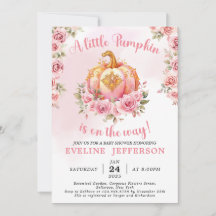 Pink und Gold Halloween Little Pumpkin Baby Dusche