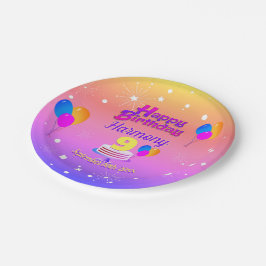 PINK und GOLD Happy Birthday Pappteller