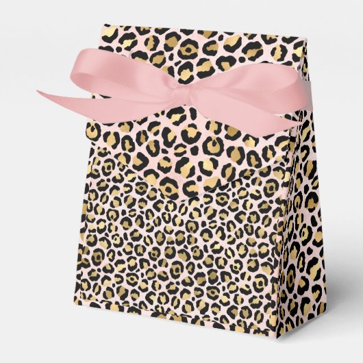 Pink und Gold Leopard Serie Design 12 Geschenkschachtel (Vorderseite)