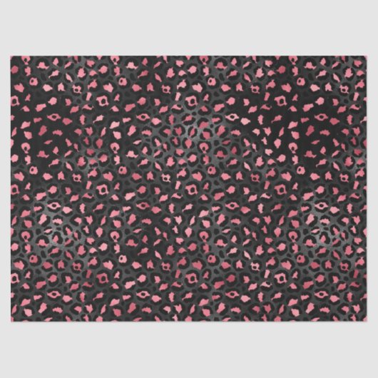 Pink und Gold Leopard Serie Design 14 Seidenpapier (Vorderseite)