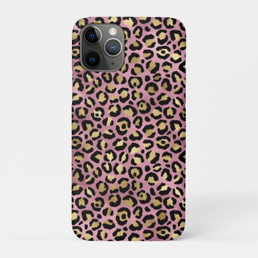 Pink und Gold Leopard Serie Design 15 Case-Mate iPhone Hülle (Rückseite)