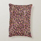 Pink und Gold Leopard Serie Design 15 Dekokissen (Rückseite(Vertikal))
