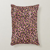 Pink und Gold Leopard Serie Design 15 Dekokissen (Vorderseite(Vertikal))