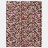 Pink und Gold Leopard Serie Design 15 Fleecedecke (Vorderseite)