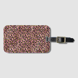 Pink und Gold Leopard Serie Design 15 Gepäckanhänger